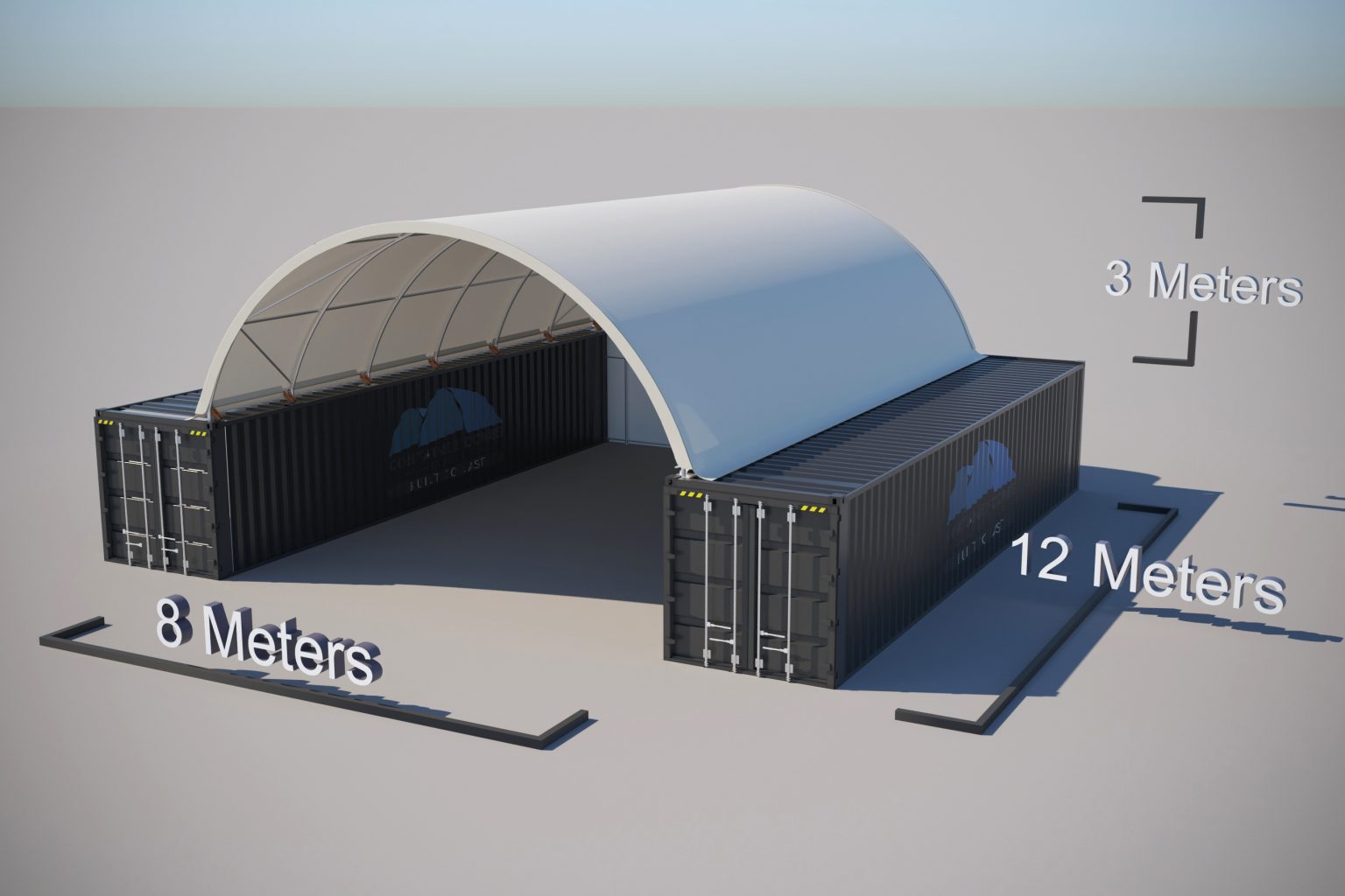 26x40ft (8x12m) quicklock commercial grade dome (grey) 26x40ft (8x12m) quicklock commercial grade dome (grey)