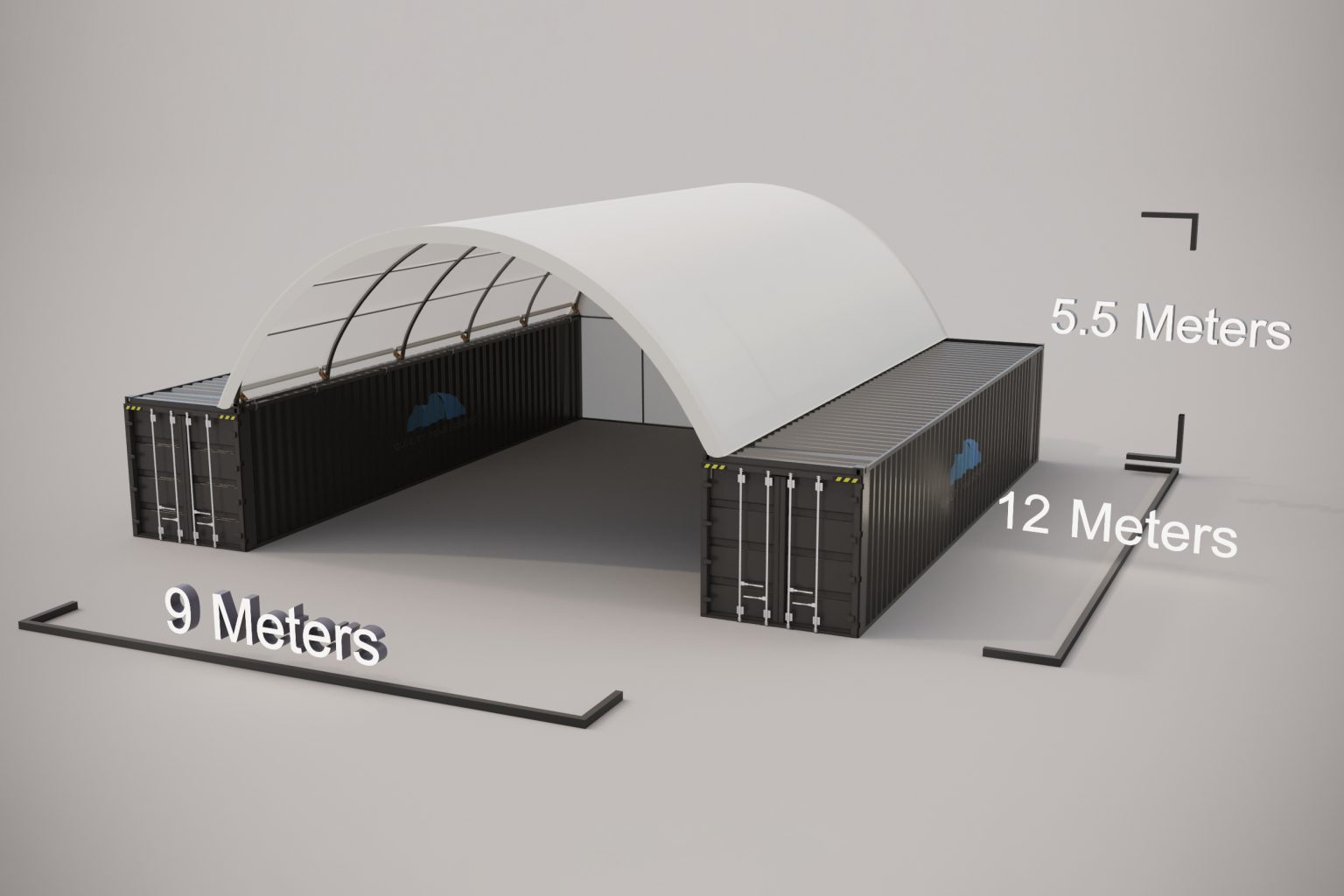 30x40ft (9x12m) quicklock square tube dome with end wall 30x40ft (9x12m) quicklock square tube dome with end wall