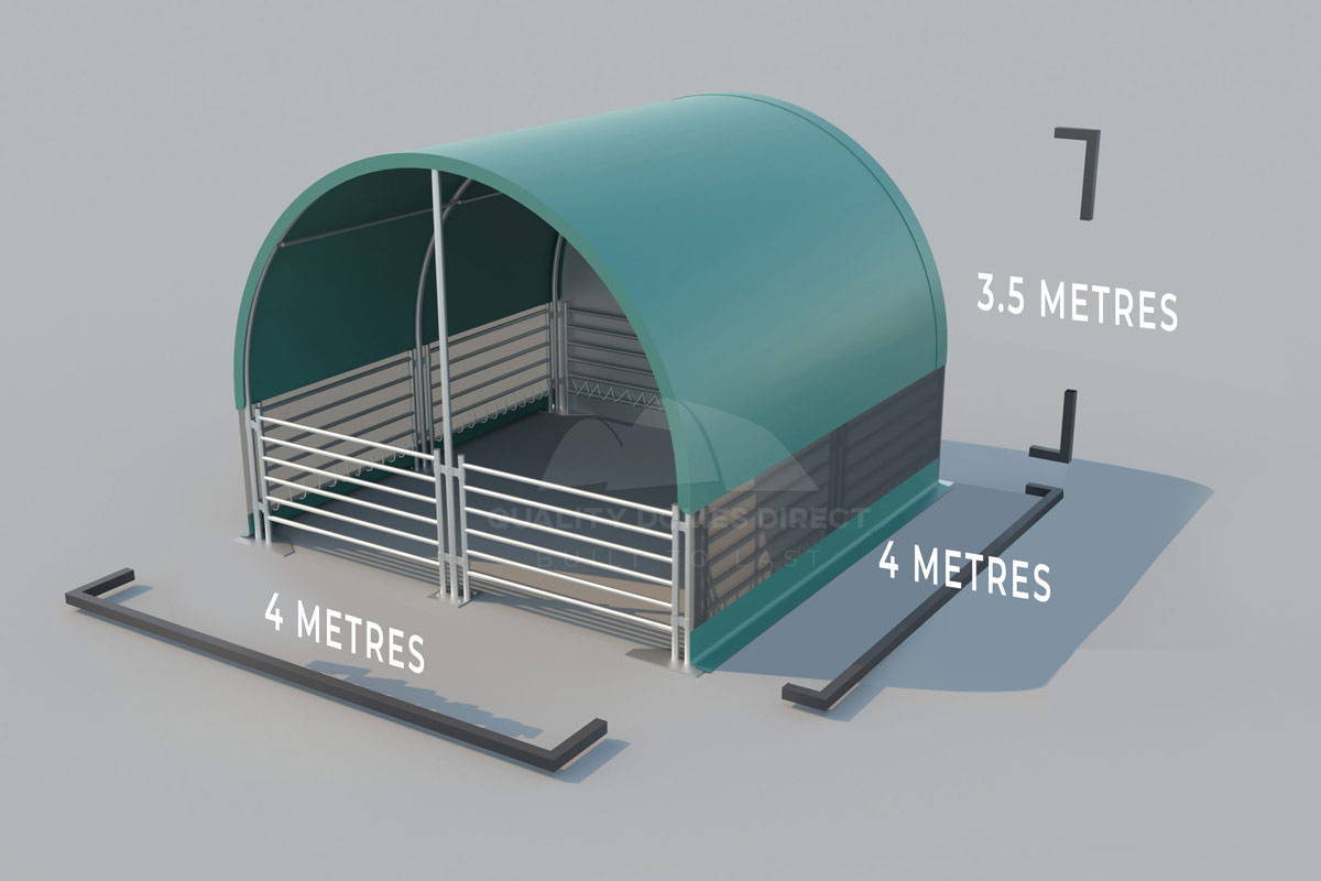 livestock shelter (4m x 4m) livestock shelter (4m x 4m)