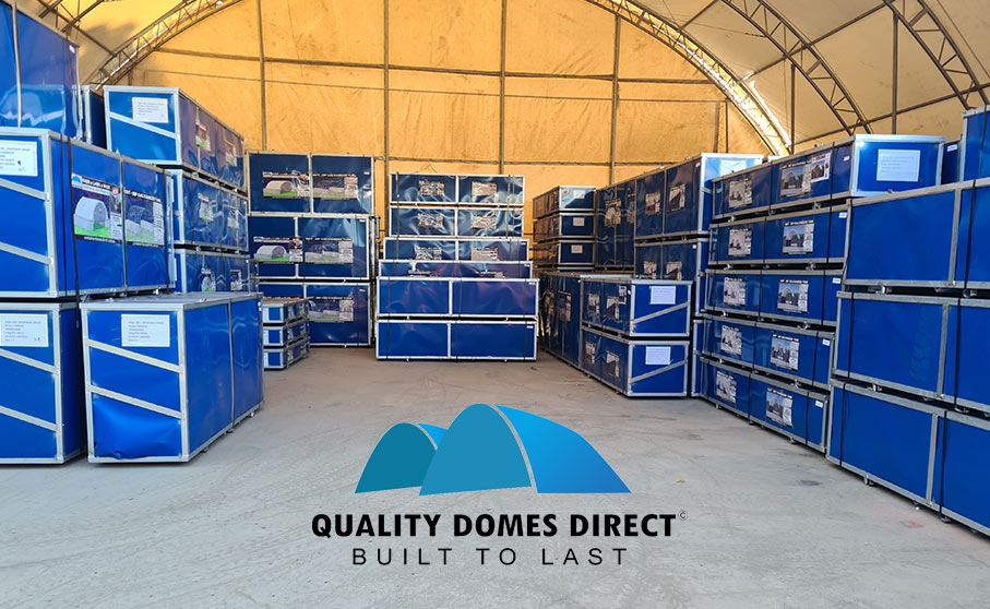 33x40ft (10x12m) quicklock commercial grade dome shelter (grey) 33x40ft (10x12m) quicklock commercial grade dome shelter (grey)