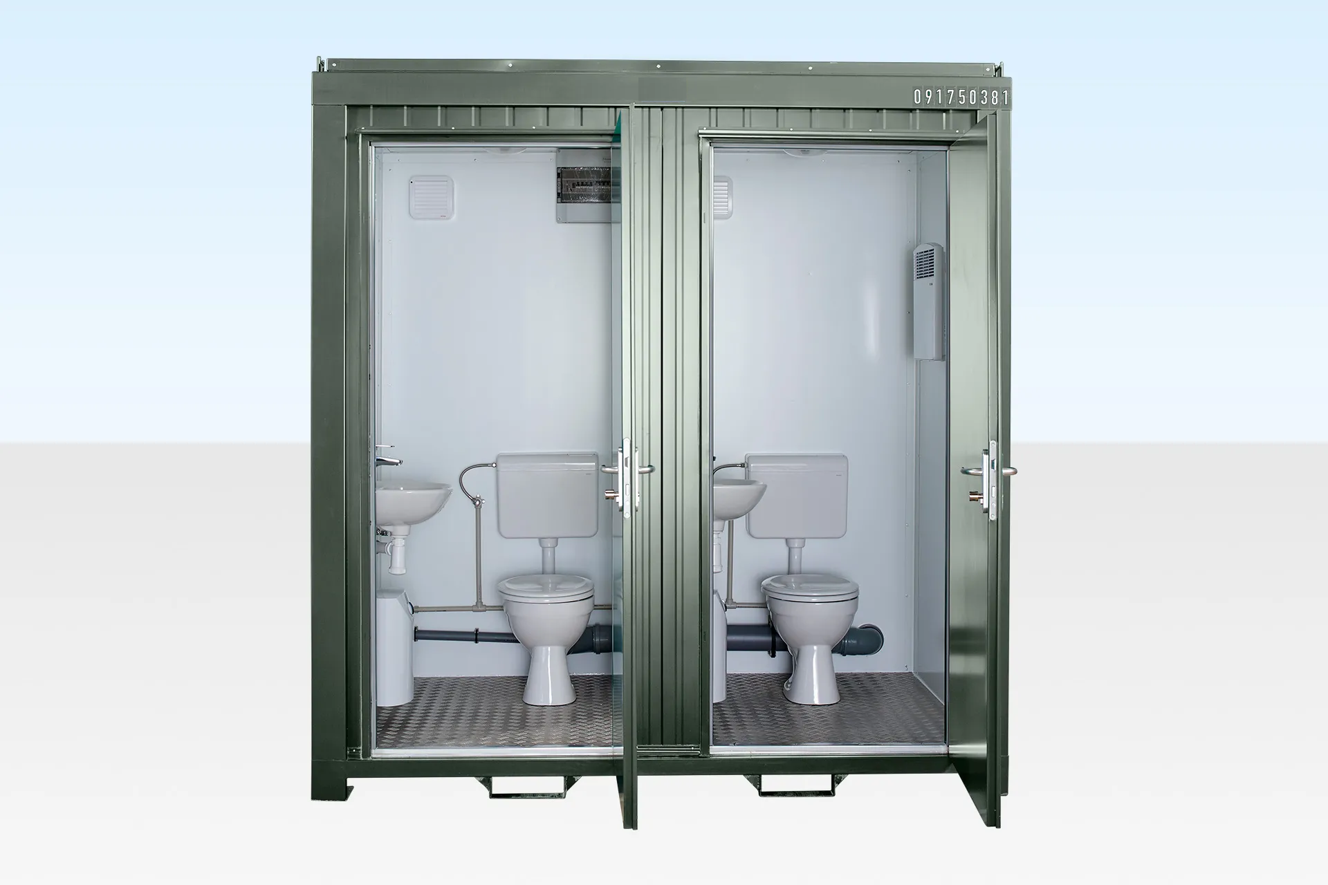 1+1 double mains toilet 8ft x 5ft (bottle green) 1+1 double mains toilet 8ft x 5ft (bottle green)