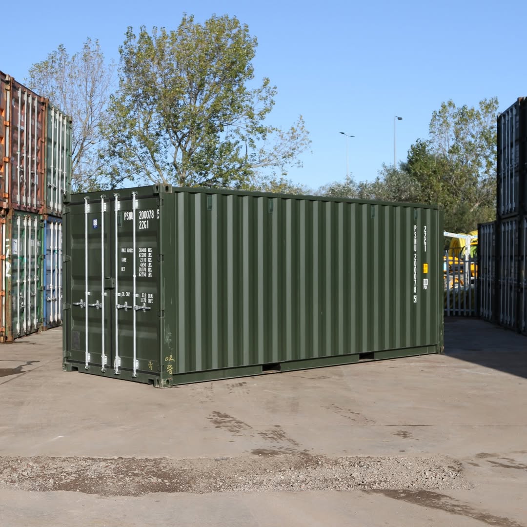 20ft shipping container (one trip) – dark green 20ft shipping container (one trip) – dark green