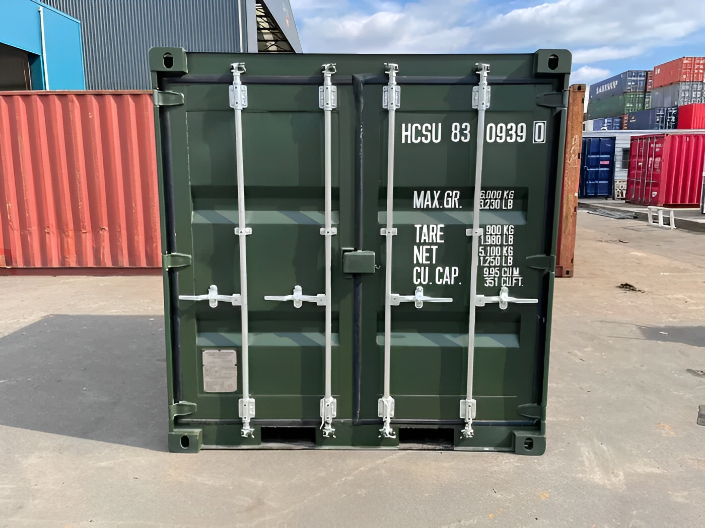 8ft one trip shipping container (green) 8ft one trip shipping container (green)